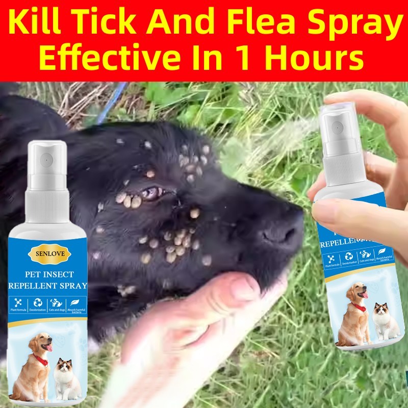 SENLOVE Dog Tick And Flea Spray Garapata Remover For Dog Anti Tick And ...