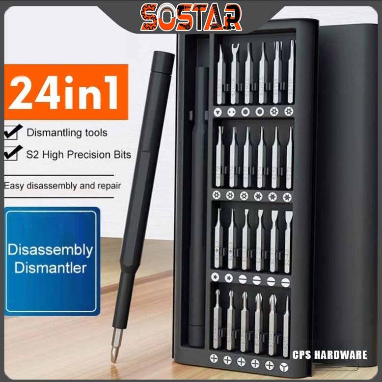 24 in 1 Precision Screwdriver Set Magnetic Bit Phillips Torx Precision ...