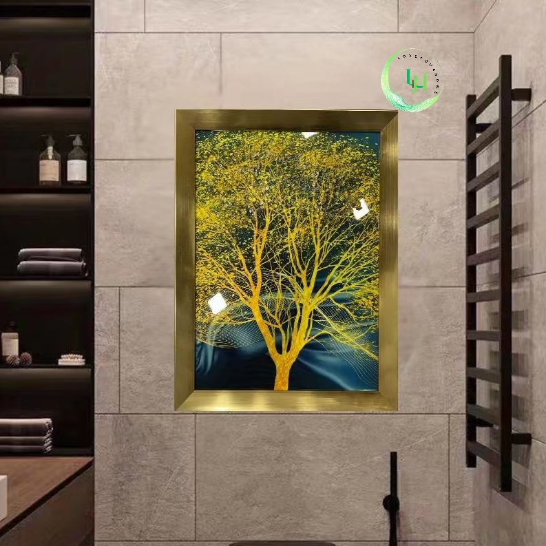Golden Flower Wall Art Canvas Painting Abstract Black Posters & Prints ...