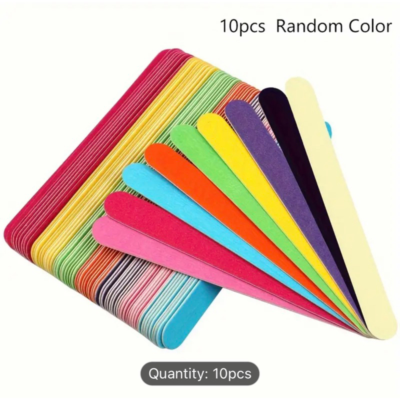 Professional Nail Files Emery Board 100/180 Grit Double Sided Black ...