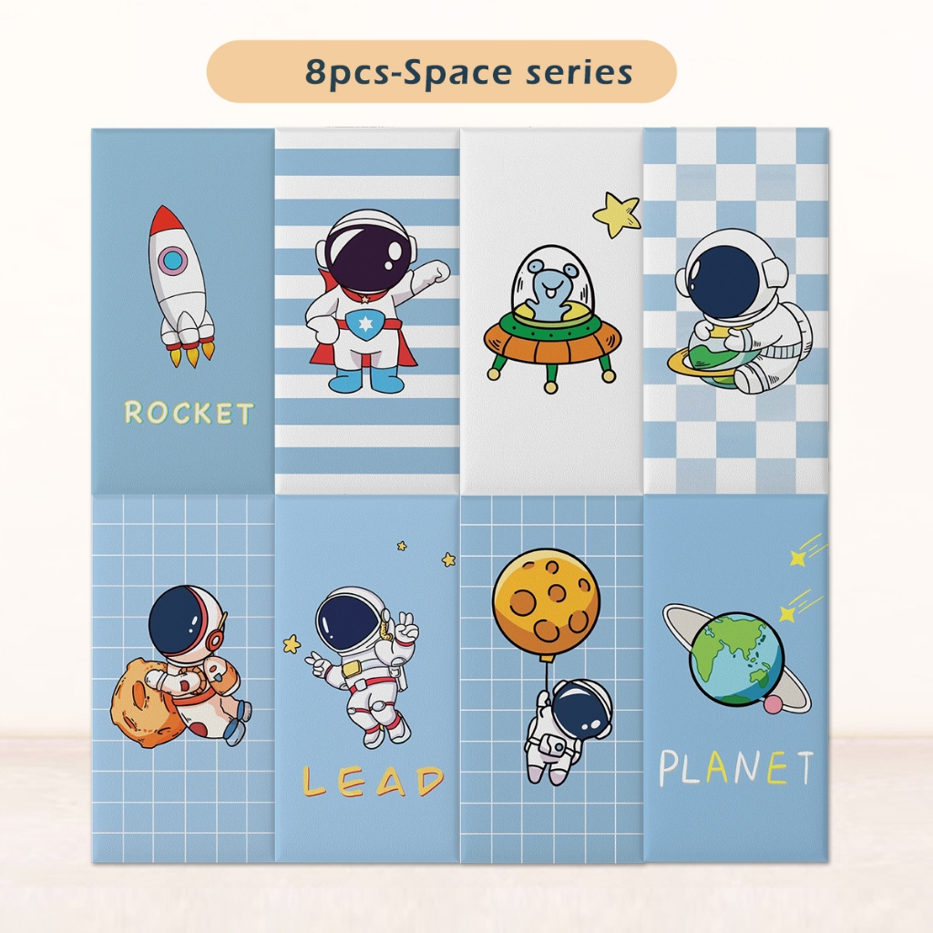 【8 Pcs】35×70CM Boys Girls Baby Cartoon Bubble Stickers Selfadhesive