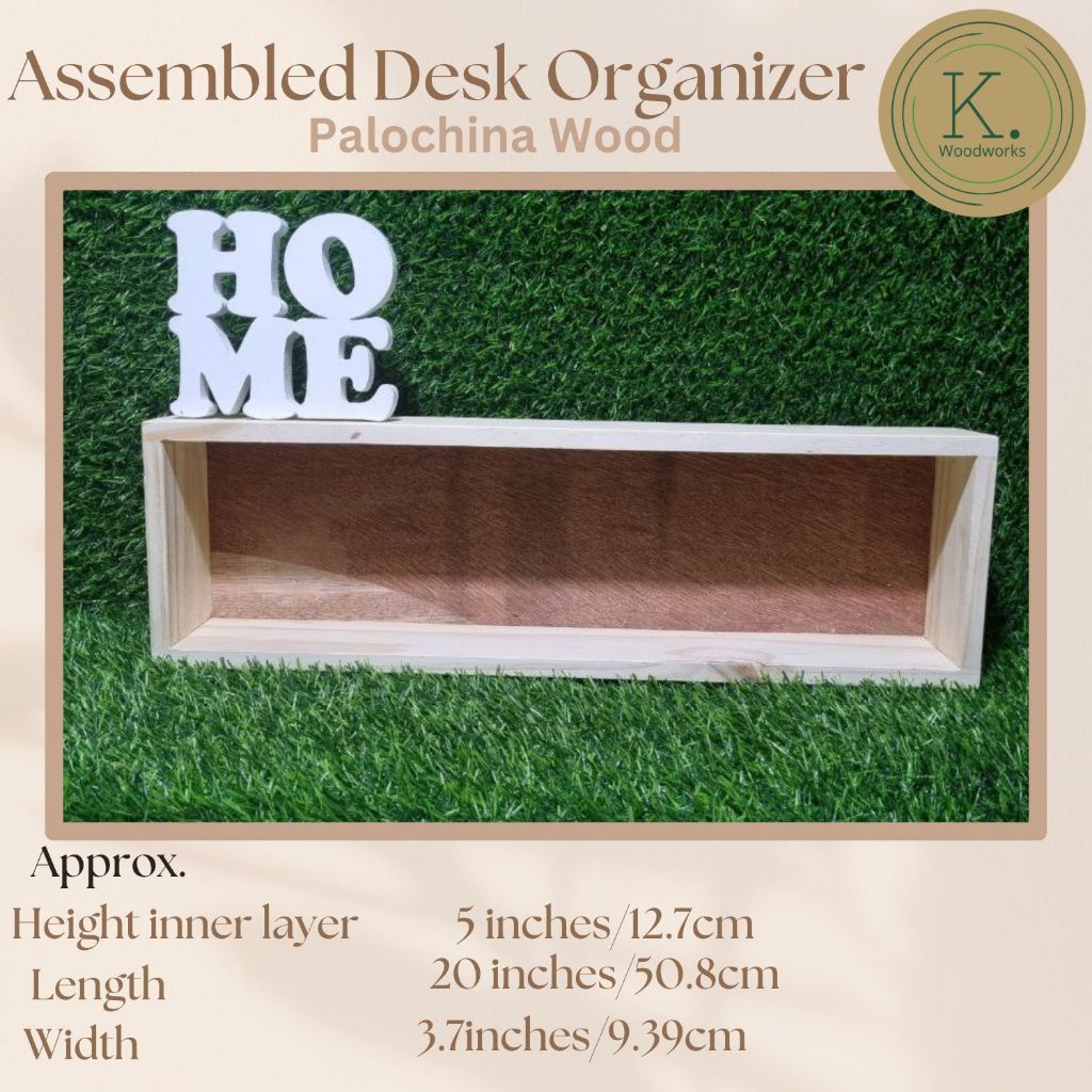 Desk Organizer Assembled Palochina Wood | Shopee Philippines