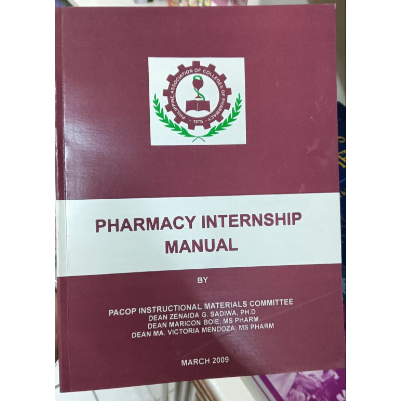 Pharmacy Internship Manual by Pacop Instructional Commitee | Shopee ...