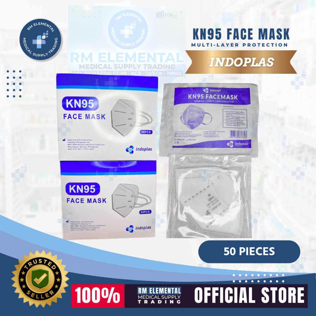 [ BOX ] INDOPLAS KN95 Disposable Face Mask 50s Shopee Philippines