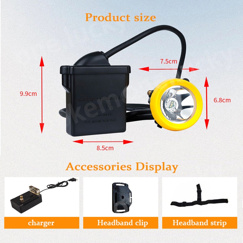 KL5M/KL8M/KL12M Miner's Lamp Wisdom Flashlight Rechargeable Light ...
