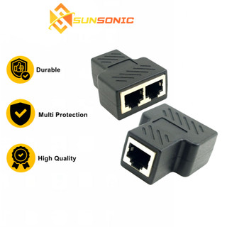 Lan Rj45 1 To 2 Way Ethernet Cable Port Network Double Cable Splitter ...