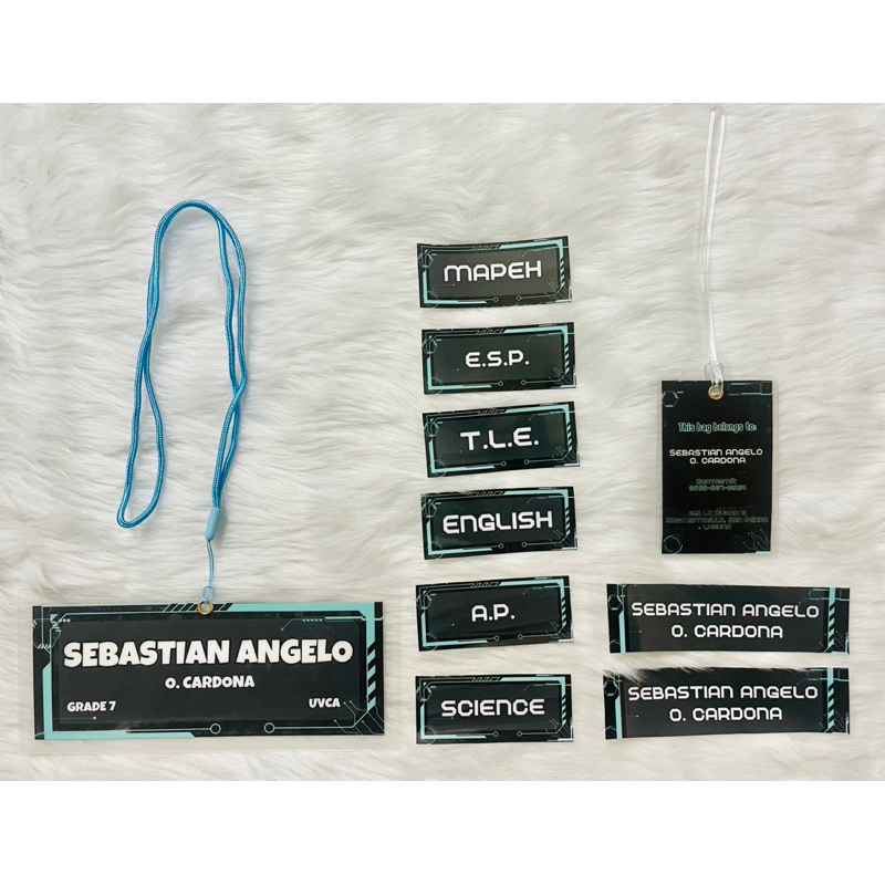 Laminated Name Tag, Bag Tag,Subject & Name stickers | Shopee Philippines