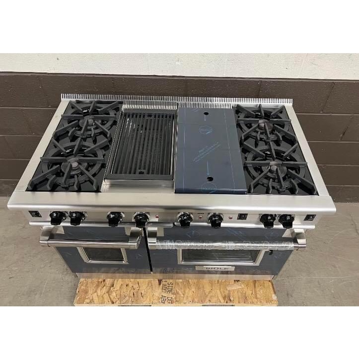 Wolf - R484CG - 48” All Gas Range Professional 4 Burner + Grill ...