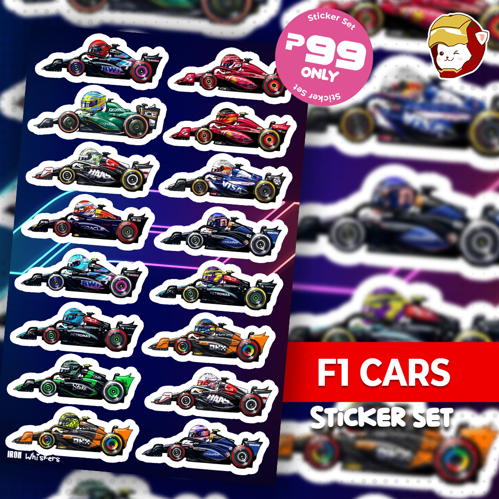 F1 | Formula 1 Cars | Holographic Rainbow Vinyl Stickers | Shopee ...