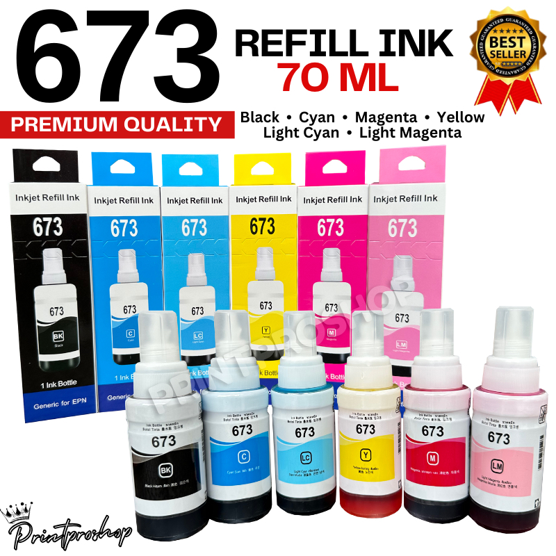 673 Refill Ink for L800 L801 L805 L810 L850 L1800 etc. | Shopee Philippines