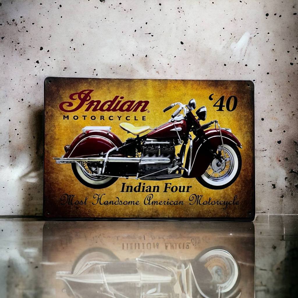 Motorcycle Signage Wall and Shelf Decoration Vintage Style MetaL Plate ...