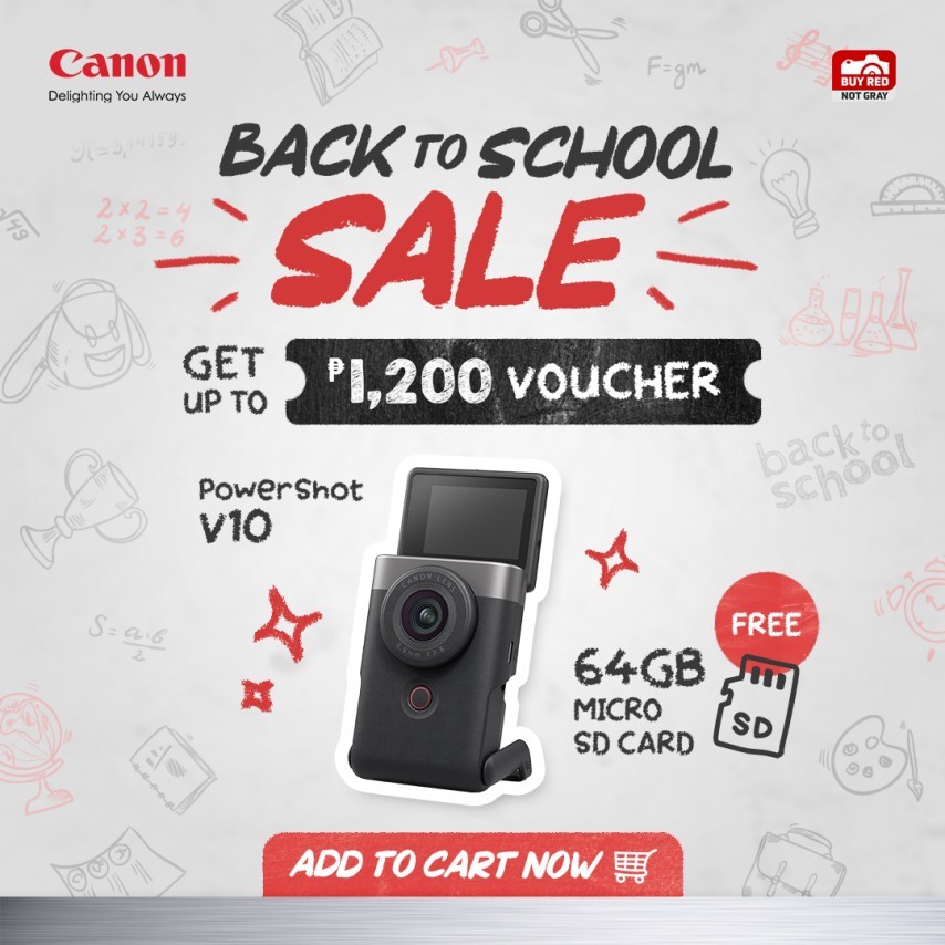 Canon Camera PowerShot V10 DIGICX Processor with Free 64GB SD Card