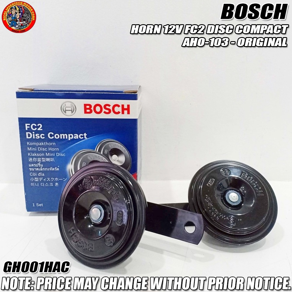 BOSCH HORN 12V FC2 DISC COMPACT AHO-103 (GH001HAC) | Shopee Philippines