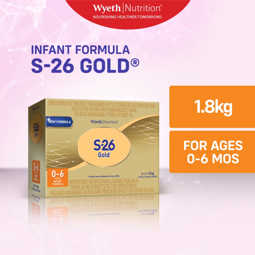 Wyeth Nutrition S-26 GOLD 0-6 months 1.8kg | Shopee Philippines