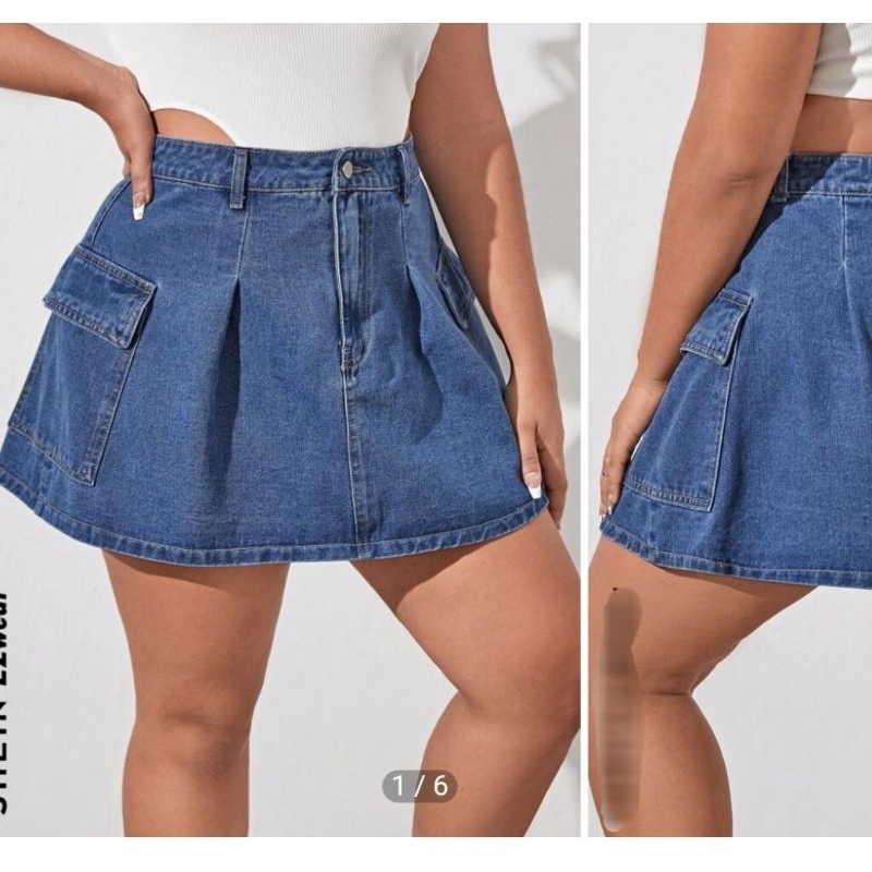 Brandnew PLUS SIZE DENIM SKIRT COLLECTION Shopee Philippines