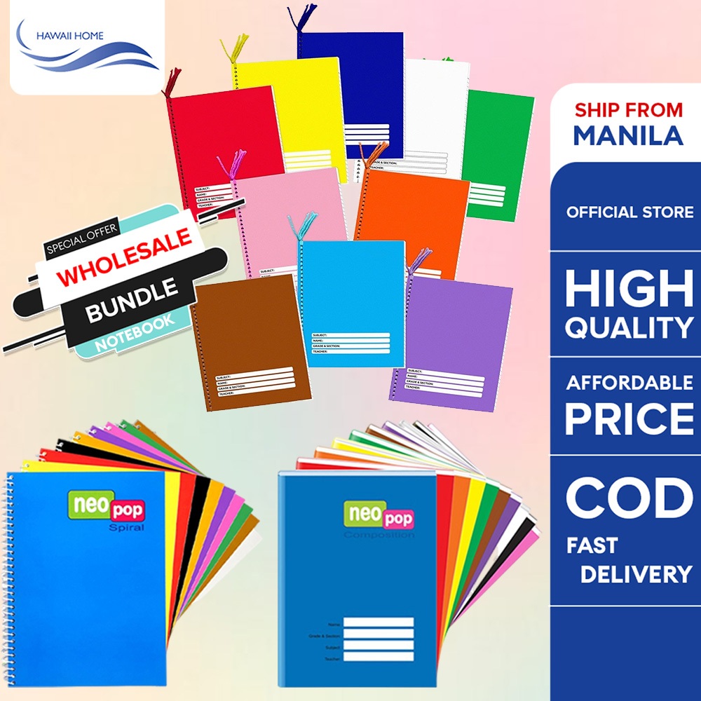 Hawaii Wholesale Bundle Promo Yarn, Writing, Composition, Spiral