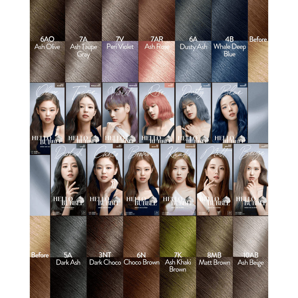 MISE EN SCENE Hello Bubble Hair Color Dark Choco/ Whale Deep Blue