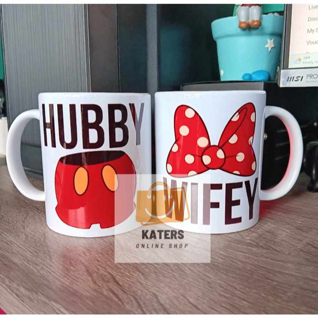 Couple Mugs Cute Designs Permanent Print