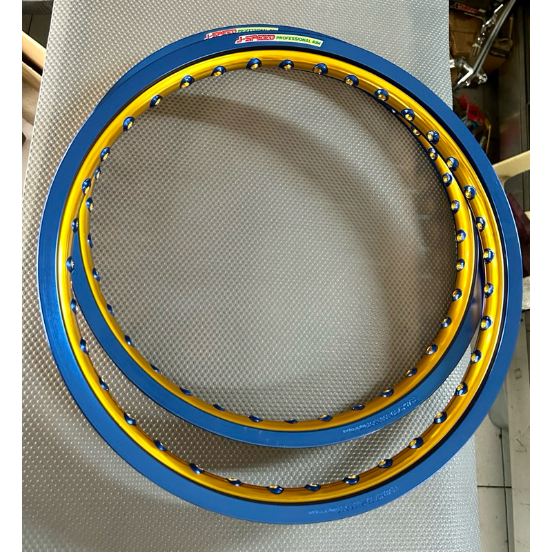 JSpeed RIM 2-tone Blue/Gold 1.40x17/1.40x17. Thailand made | Shopee ...