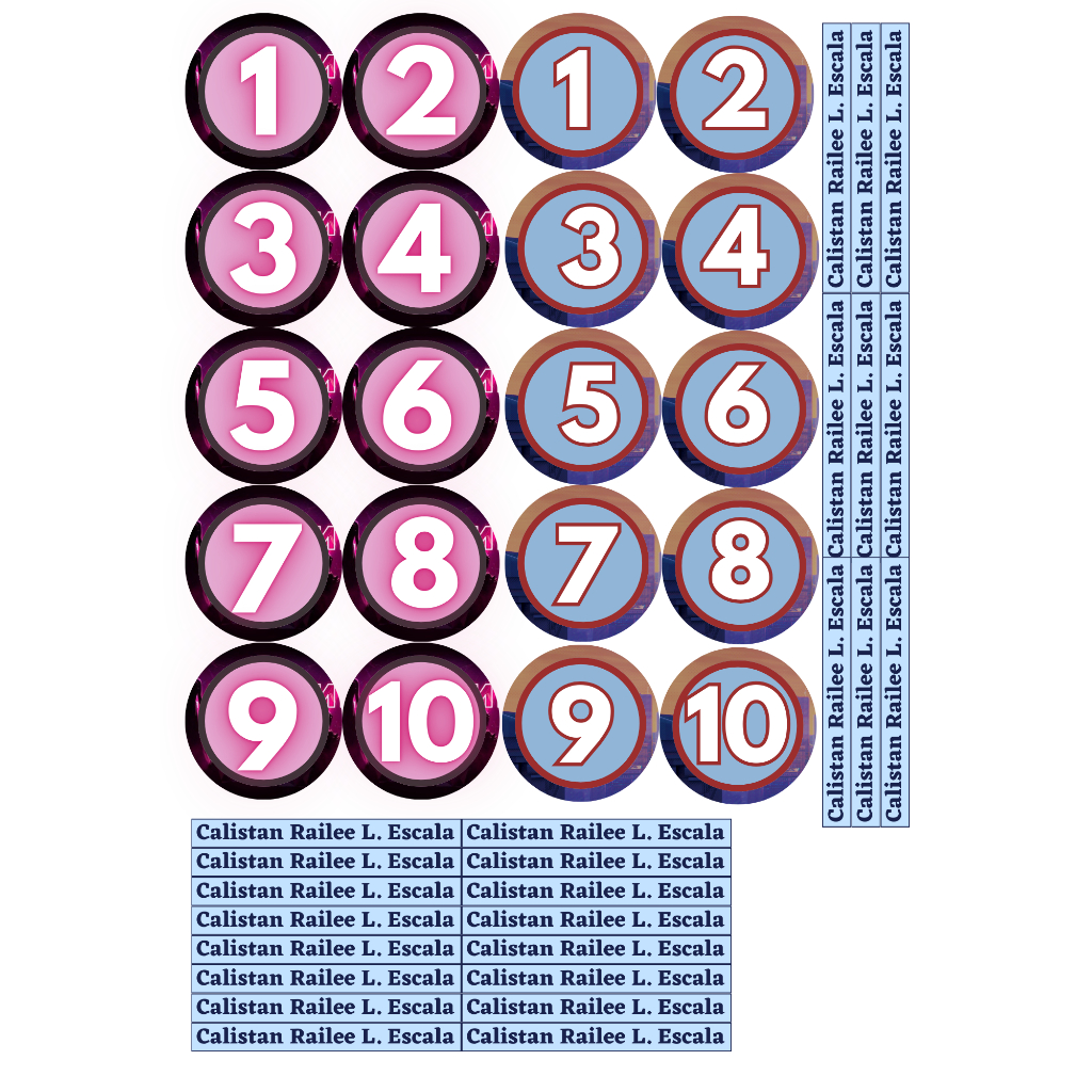 Personalized Sticker NAME / SUBJECT/ SCHOOL/ GRADE LEVEL (Size A4 Sheet ...