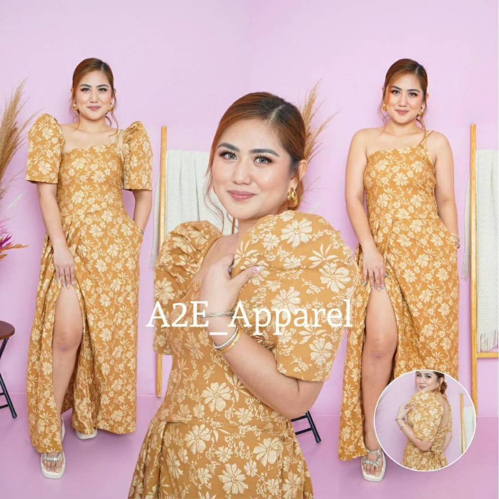 A2E | Amor Filipiniana Dress | Modern Filipiniana Maxi Dress with ...