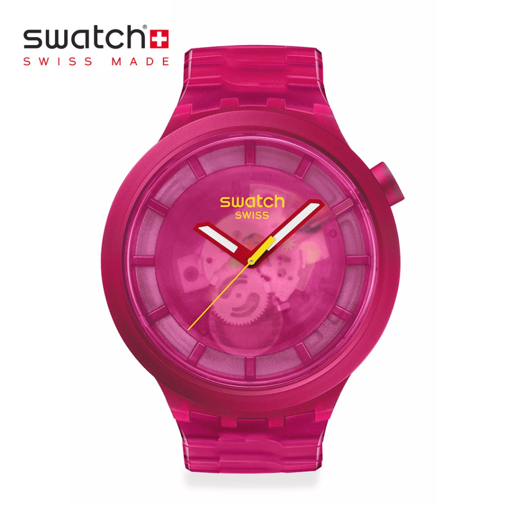 Swatch Big Bold Colors of Joy PINK JOY SB05P102 Pink Biosourced Strap Watch