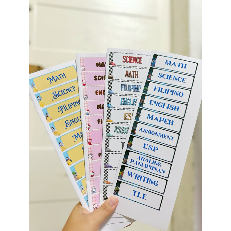 Personalized Label Sticker for Notebooks and Books (FOR GIRLS DESIGN ...