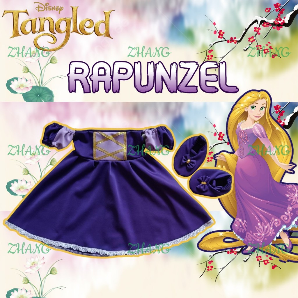 Rapunzel From Tangled Costume For Kids | Shopee Philippines