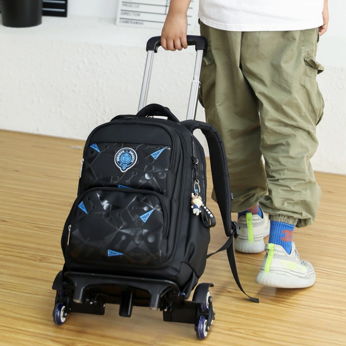 trolley bag for kids boy backpack with wheels school bag for kids boy  High capacity Waterproof