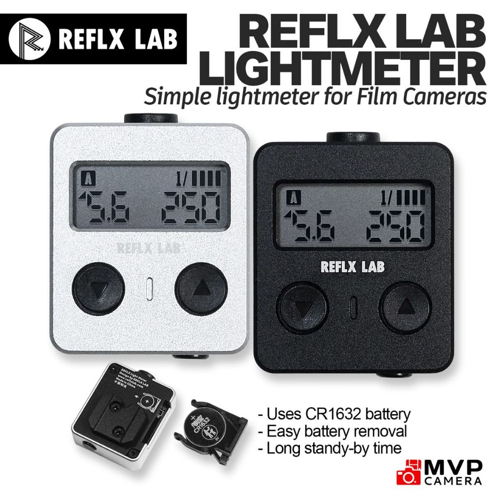 Reflx Lab Hot/Cold Shoe Light Meter – Universal For Fuji, Leica, Nikon, Film Cameras, Black