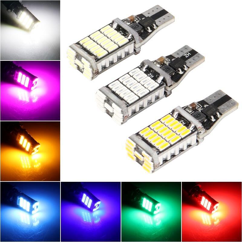 2PCS-T15 Parking Light 45SMD W16W LED Light Crystal Light Contact Park ...