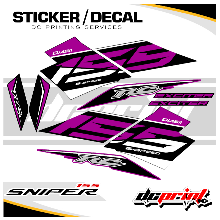 RC DECAL SNIPER 155 V3 DECALS | Shopee Philippines