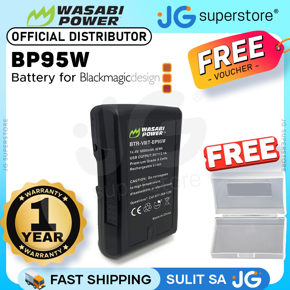 Wasabi Power V-Mount Battery 14.4V 6600mAh 95Wh - Compatible With Sony Camcorders 3 thumbnail image