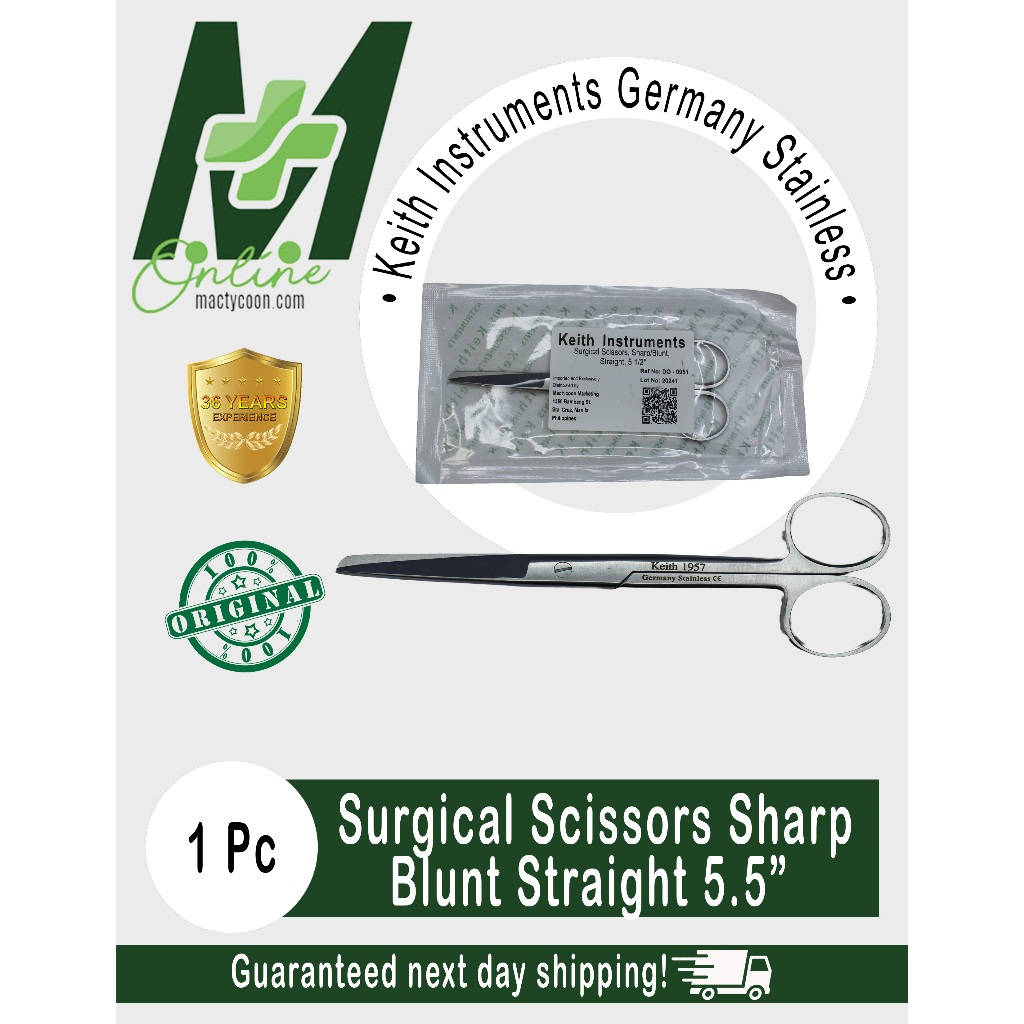 Keith Surgical Scissor Sharp Blunt Straight | Shopee Philippines