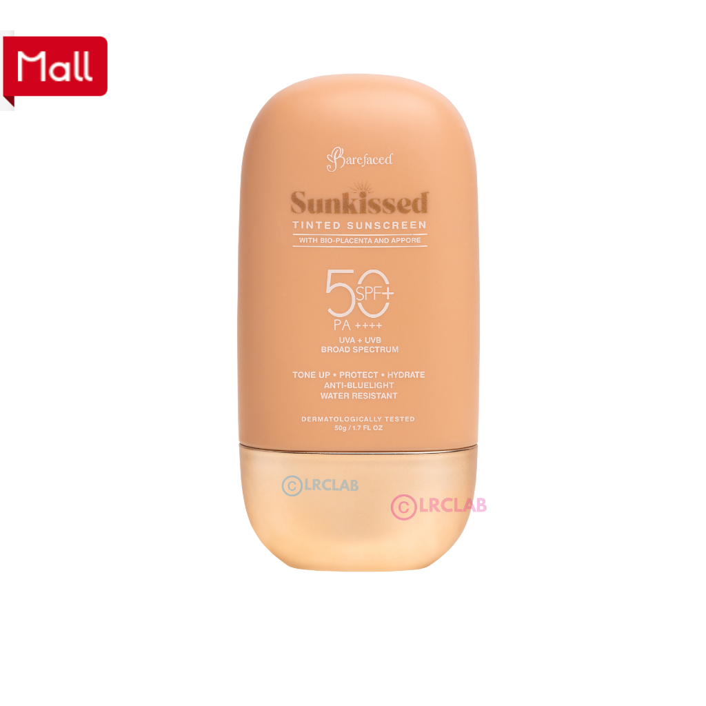 Barefaced Tinted Sunscreen Sunkissed SPF 50 sunblock face cream belo ...