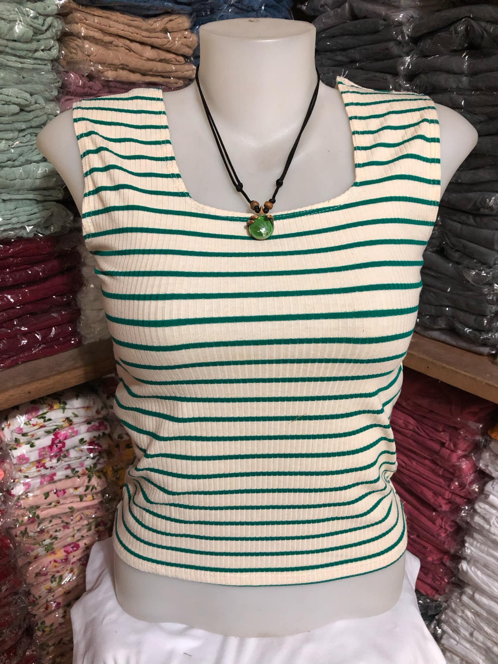 MARIE | Striped Square Neck Sando Top for Ladies fit for small to ...