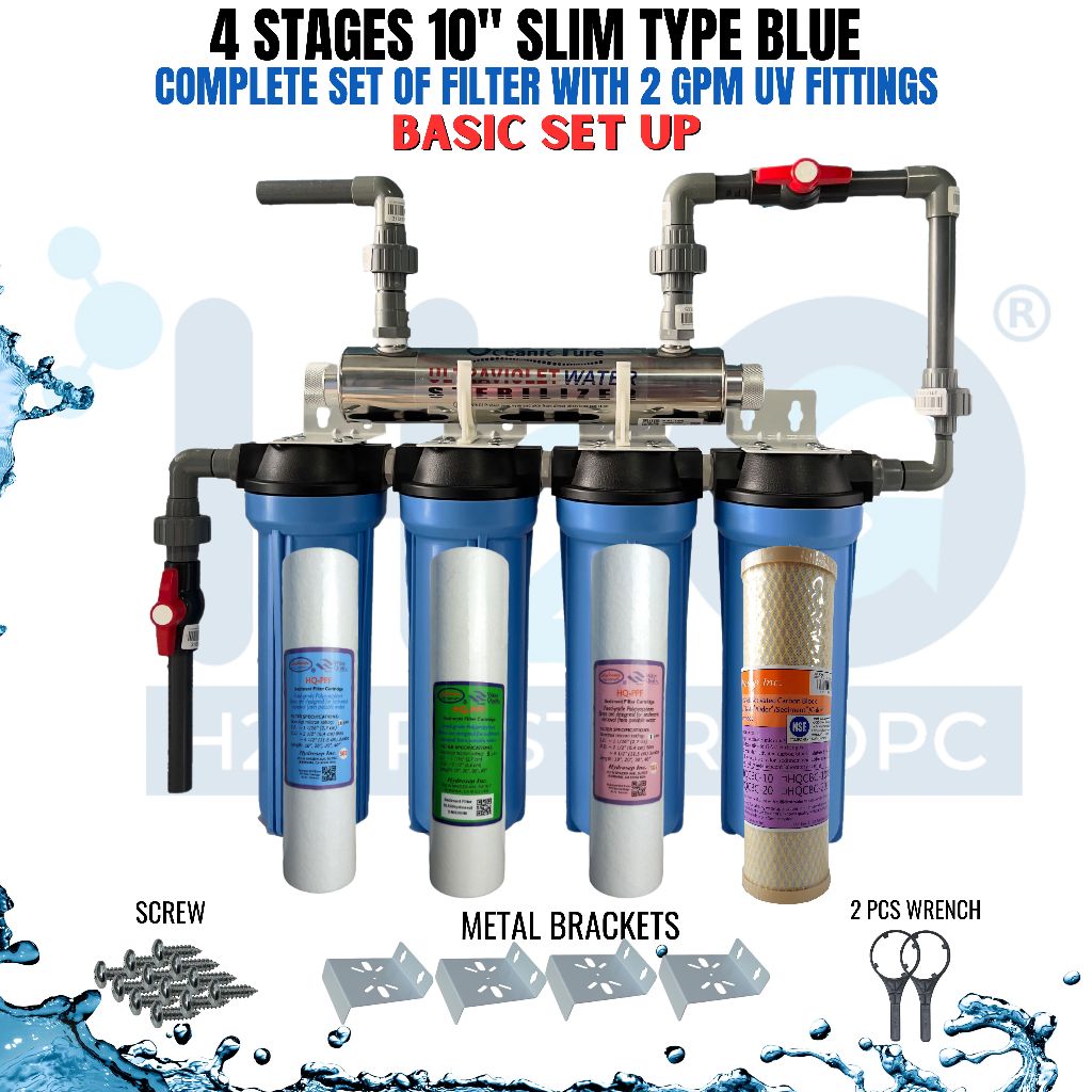 Water Filter Set up Hydrosep Filters 4 Stages 10