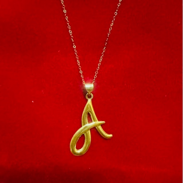 Fashion Real 18k Saudi Gold Initial Pendant