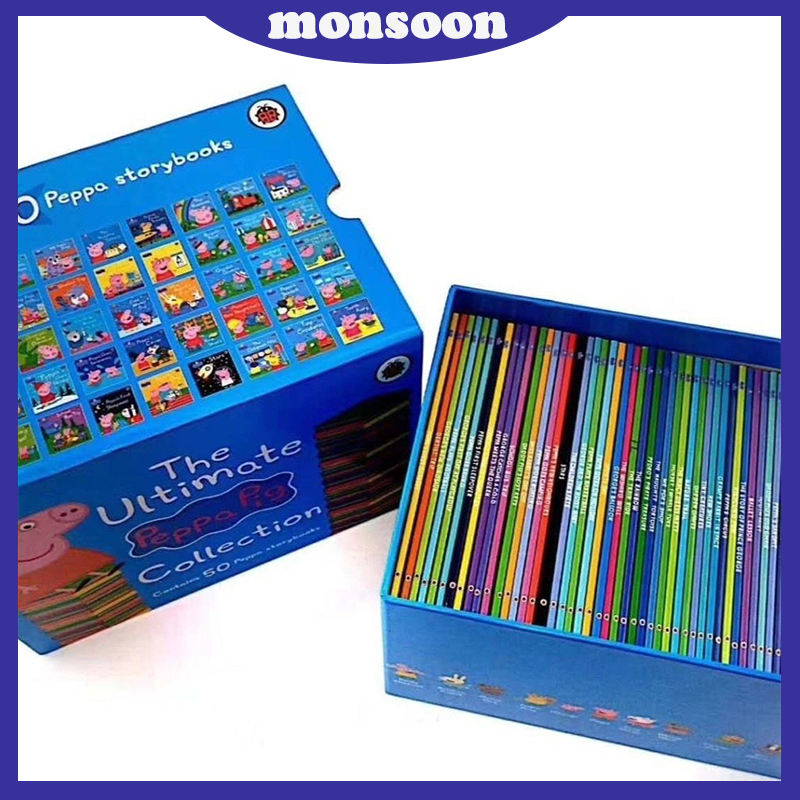 The Peppa Pig Collection box set of 50 storybooks colour reading book ...