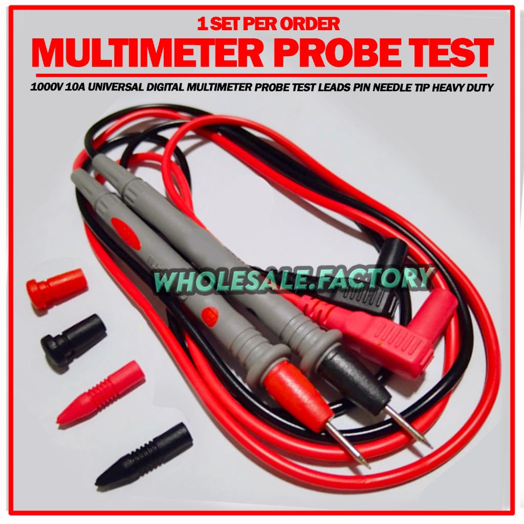 ⭐ PT1005 1000V 10A Universal Digital Multimeter Probe Test Leads Pin ...