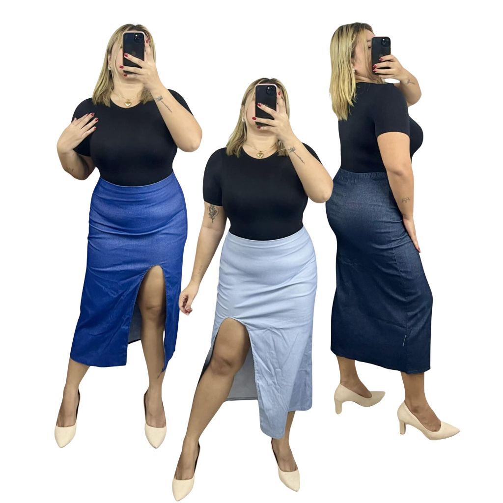 Bea Plus Size Long High Slit Skirt High Waist Thigh Bodycon Skirt XL 3XL Shopee Philippines