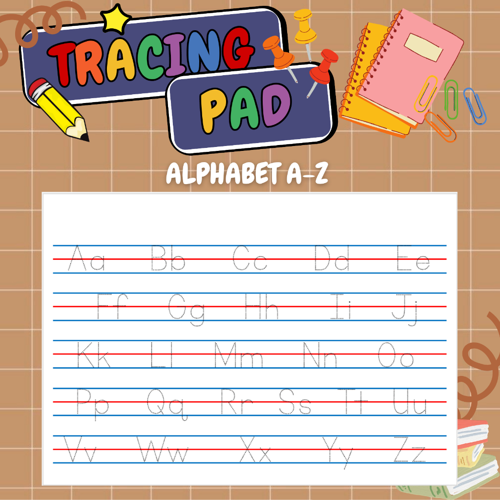 Tracing Pad + Pencil• Alphabet • Name • Lines, Curves and Shapes ...