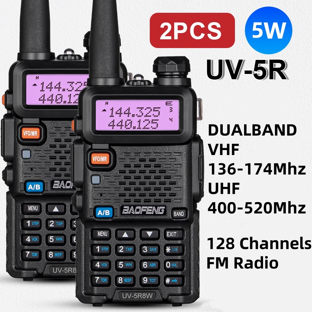 WALKIE TALKIE BAOFENG UV 5R Ricetrasmittenre VHF/UHF DUAL 136 174 400 520 MHZ - Foto 4