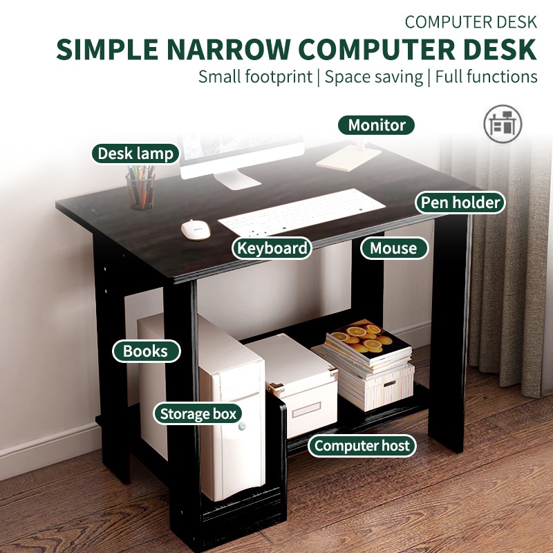 COD 2 Layers Wooden Table Modern Computer Desk Big Size Office Table ...