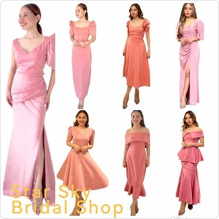 Old rose color formal dress best sale