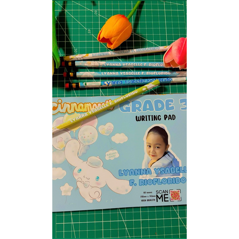 PERSONALIZED WRITING PADS FOR GRADES 1-4 with FREE PERSONALIZED PENCIL ...