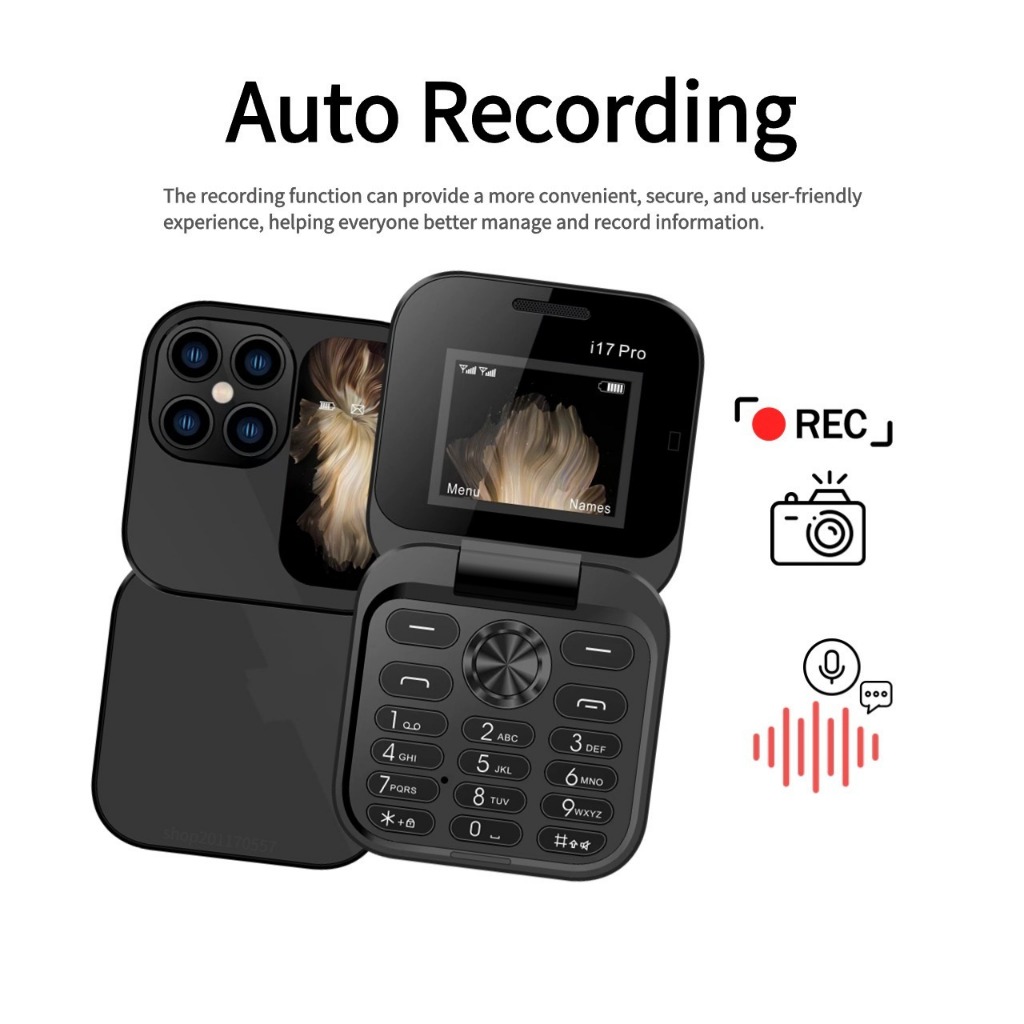 Brand New i17 mini Flip Phone Keypad Cellphone Keypad Phone Dual SIM ...
