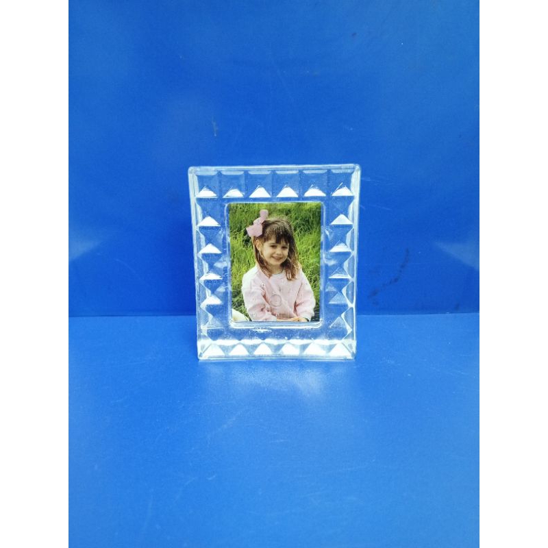 2R photo frame rectangular crystal glass | Shopee Philippines