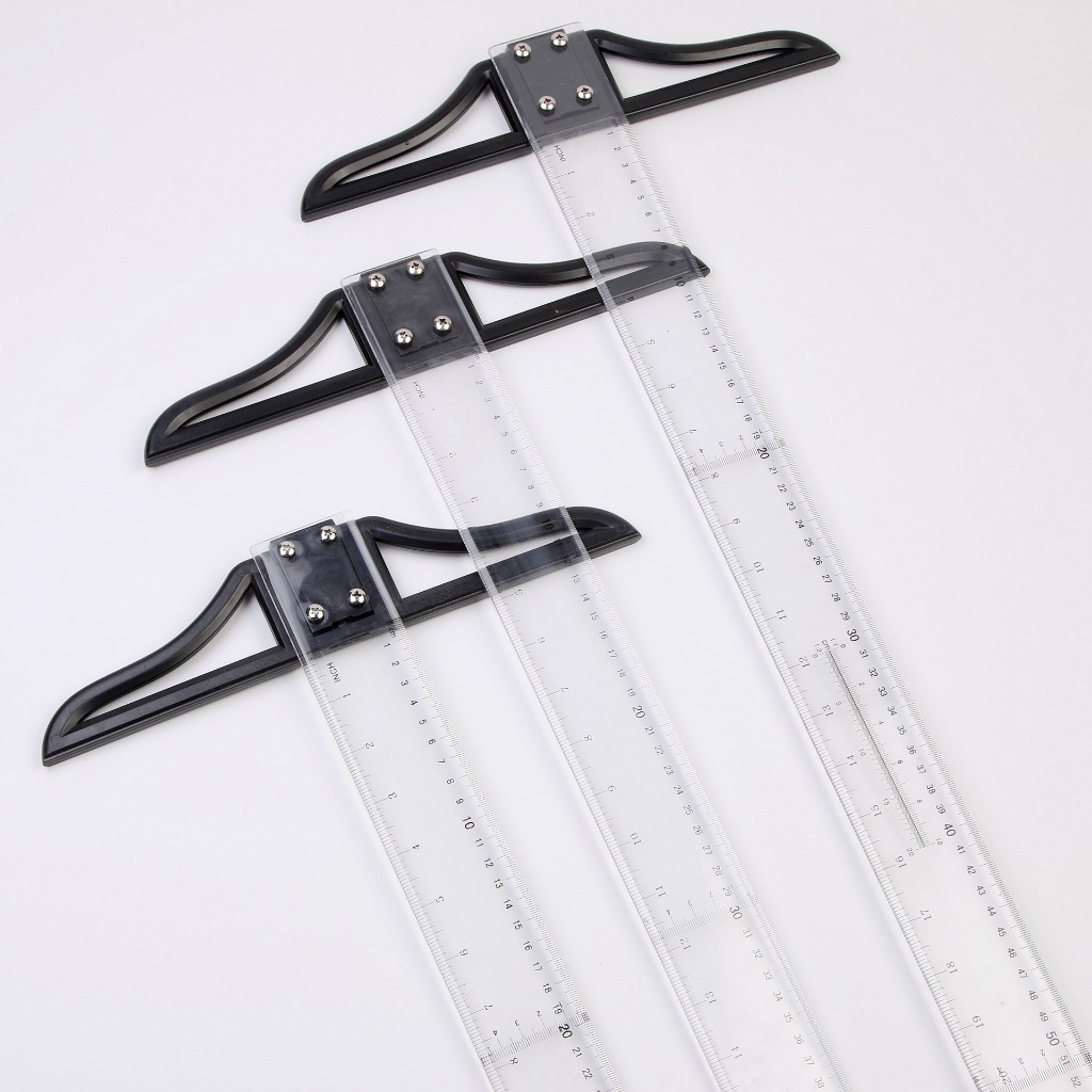 T-square 18/24/27.5/31.5 inch T-type Ruler Removable Head Acrylic ...