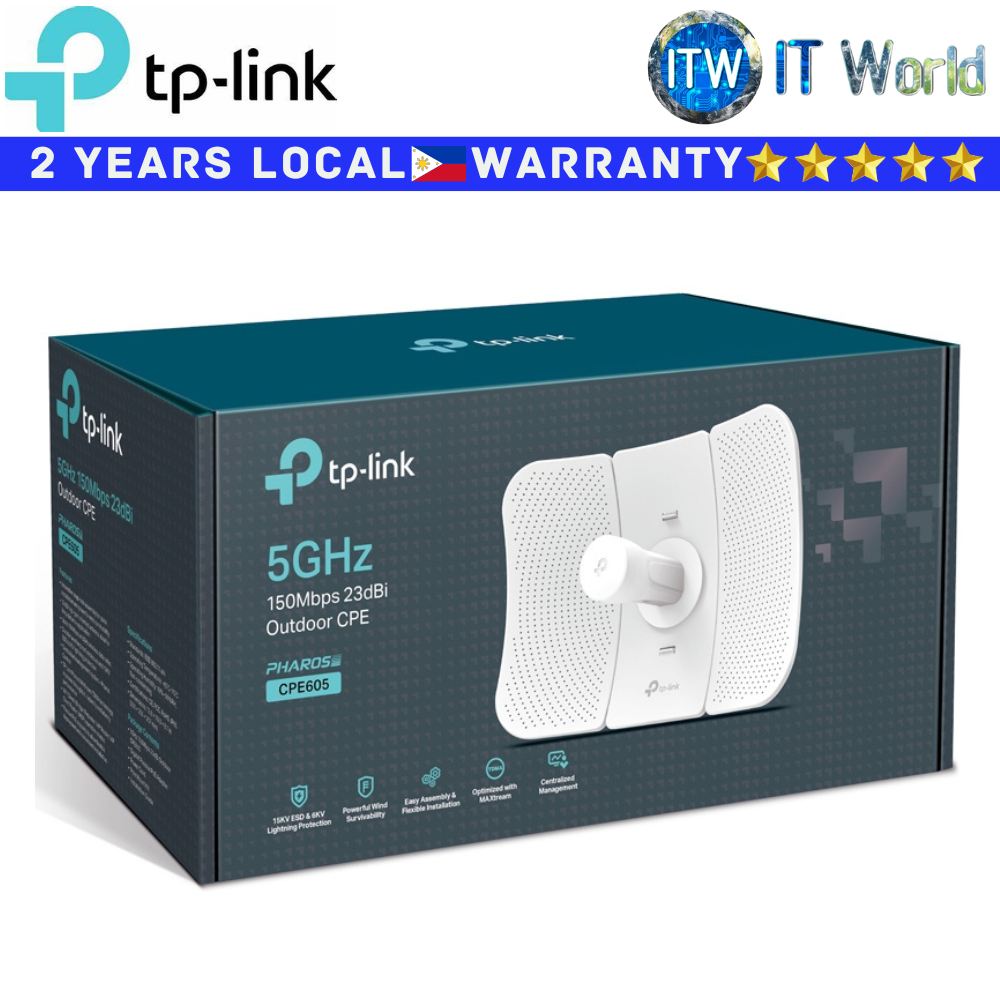 TP-Link Router Pharos CPE605 5Ghz 150Mbps 23dBi Outdoor CPE | itw ...